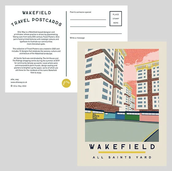 All Saints Yard Wakefield Postcard by Ellie Way
