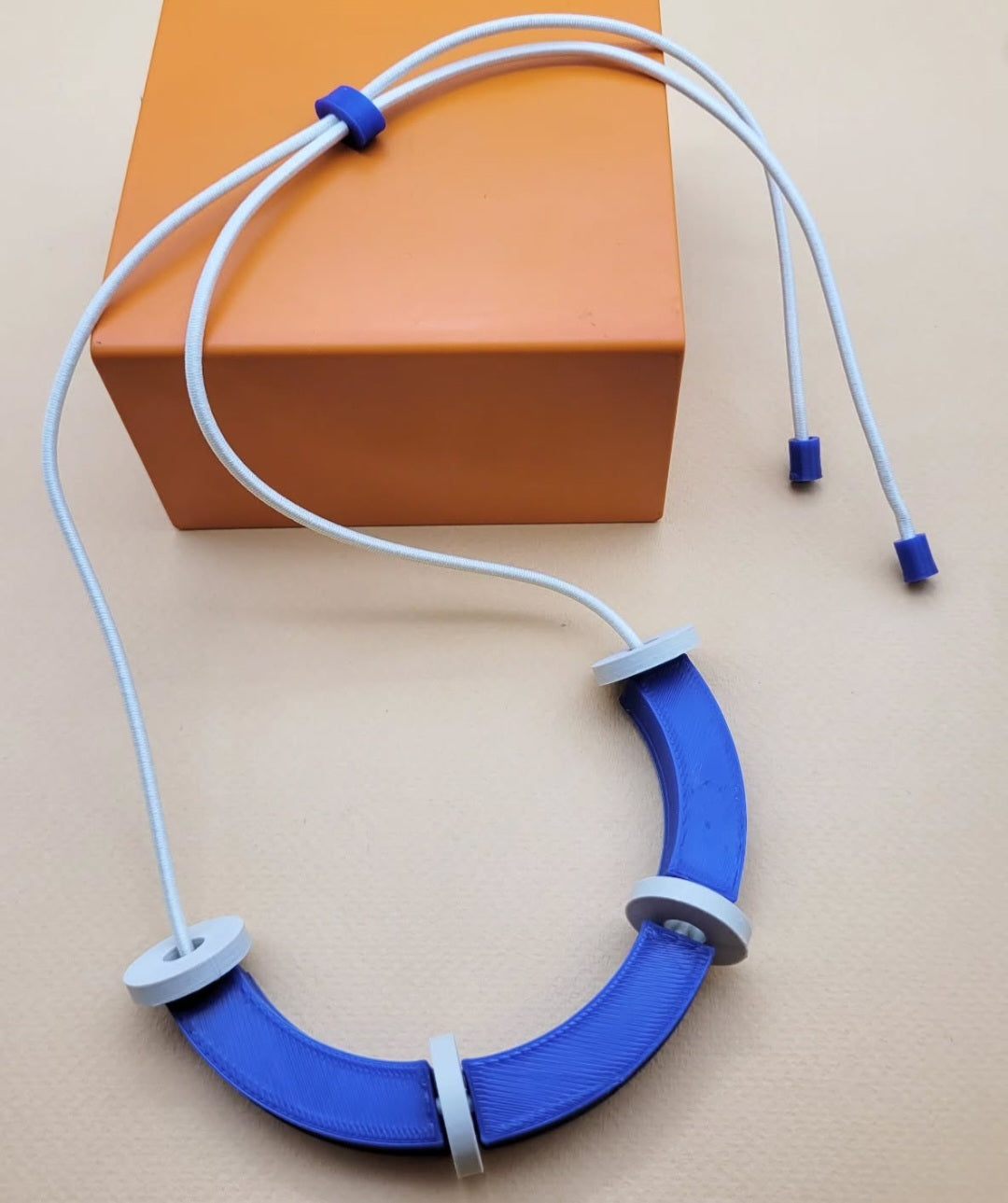 Navy and Cream Block Necklace by Will Sharp