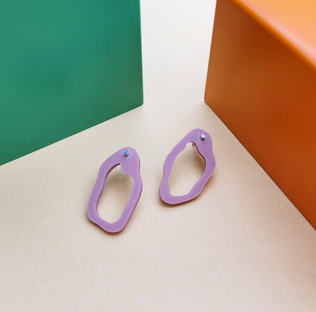 Purple Organic Studs Earrings by Will Sharp