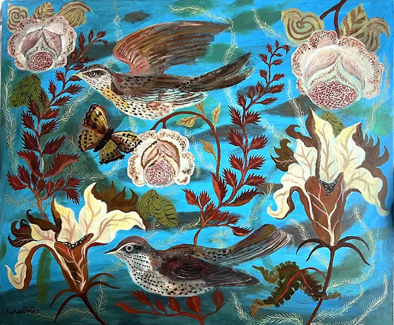 Blue Gardens Greetings Card