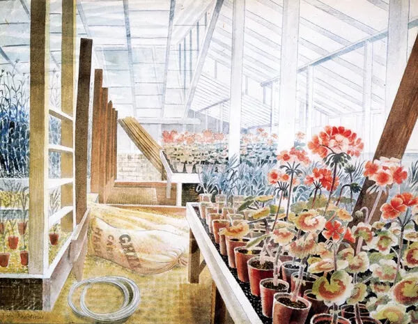 Geraniums and Carnations by Ravilious