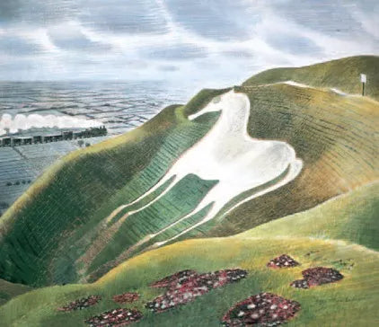 White Horse & Train Greetings Card