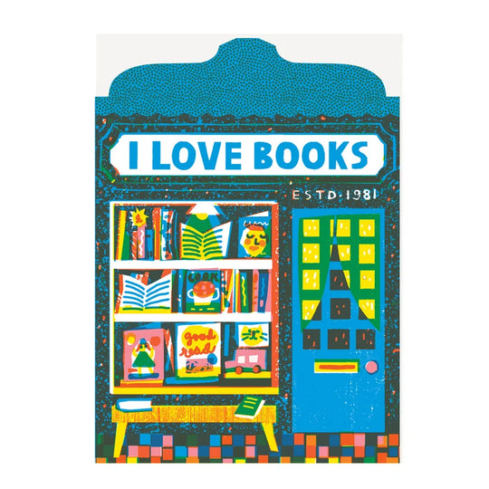 Book Shop Shaped Card