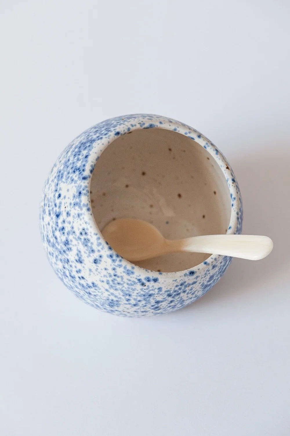 Salt Pig in Blue Spatter by Ceramics by Simon