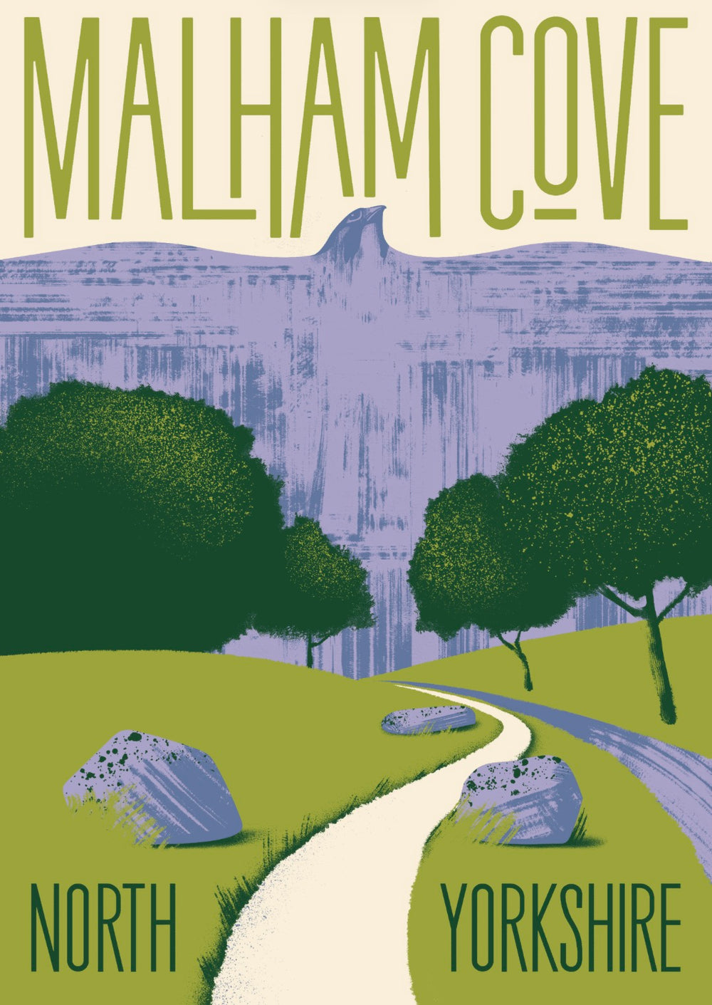 Malham Cove Greetings Card by Tall Paul Kelly