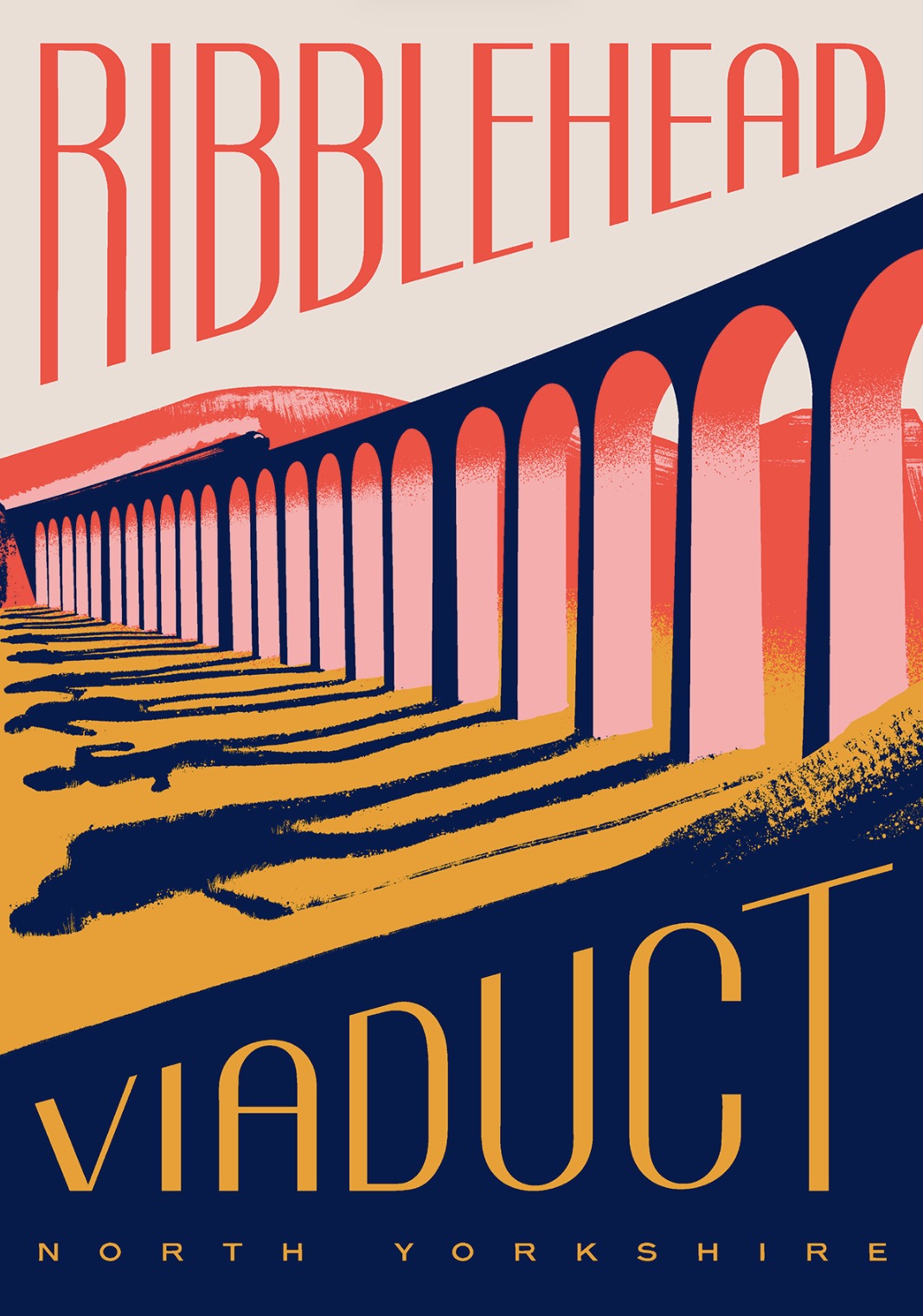 Ribblehead Viaduct Greetings Card by Tall Paul Kelly
