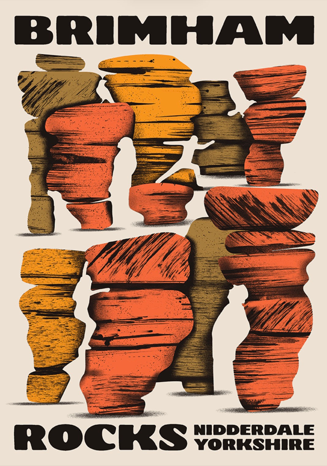Brimham Rocks Greetings Card by Tall Paul Kelly