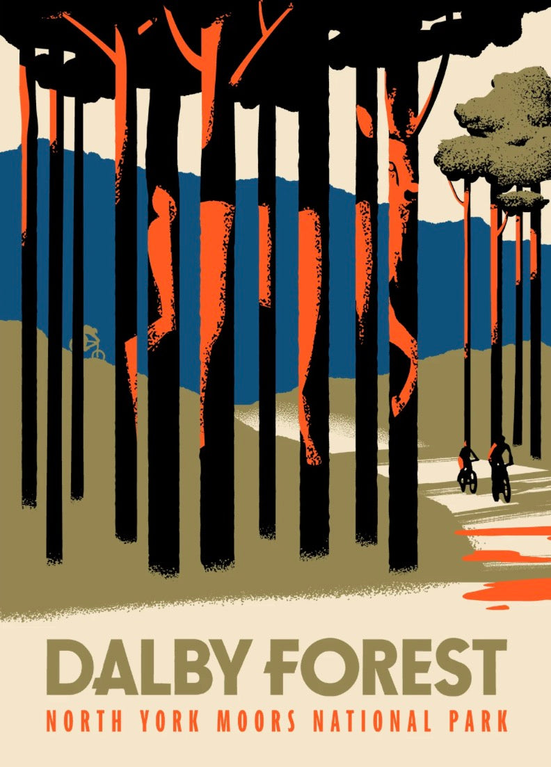 Dalby Forest Greetings Card by Tall Paul Kelly