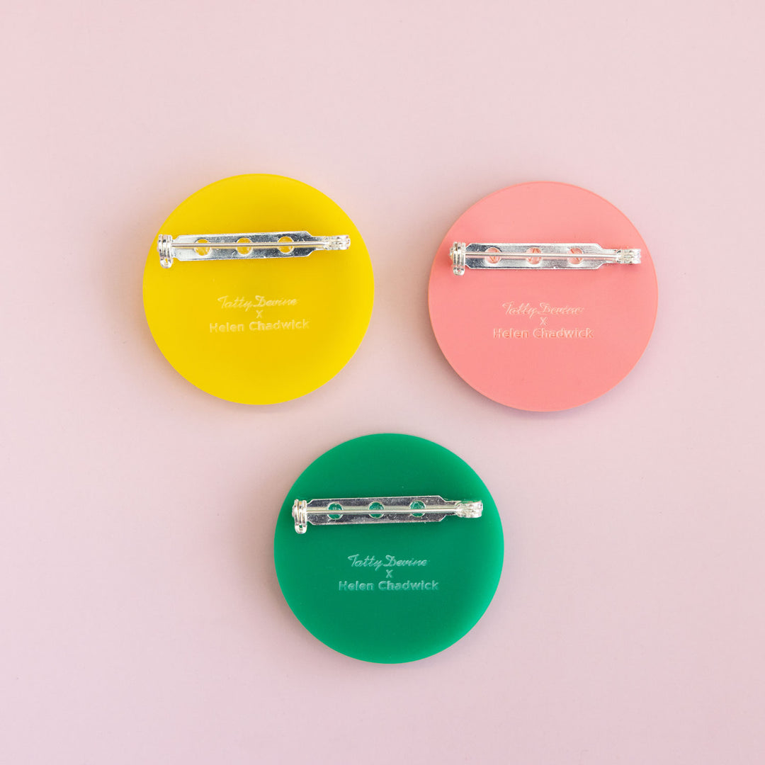 Tatty Devine X Helen Chadwick Wreaths To Pleasure Brooch Yellow