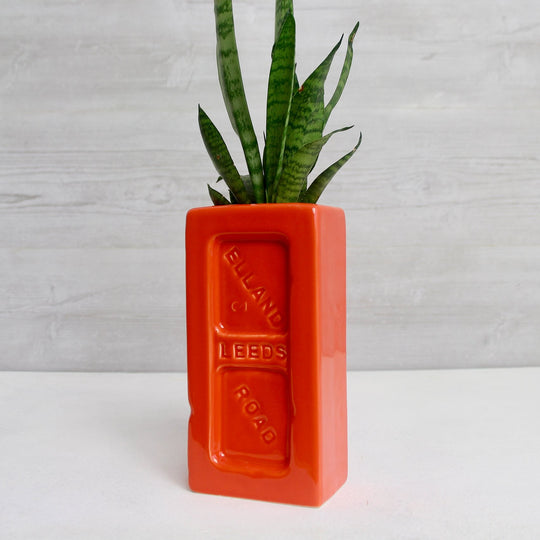 Leeds Orange Brick Vase