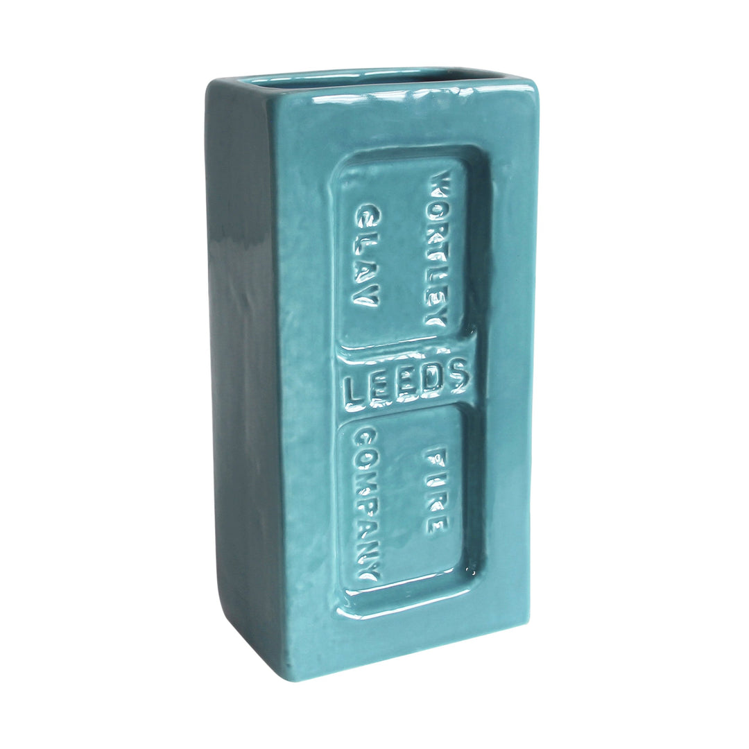 Leeds Turquoise Brick Vase