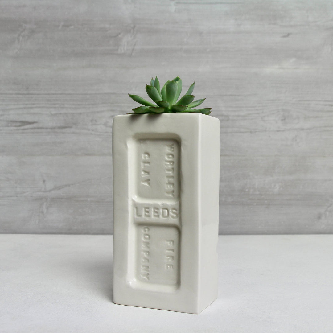 Leeds White Brick Vase