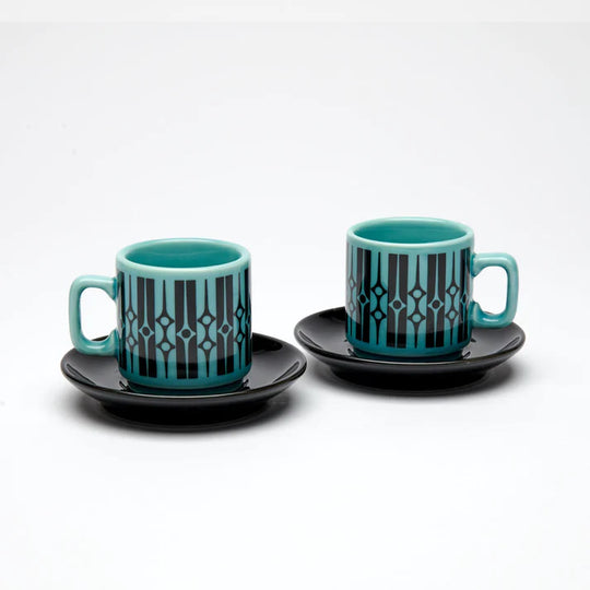 Hornsea Espresso Set of 2 - Geo Teal