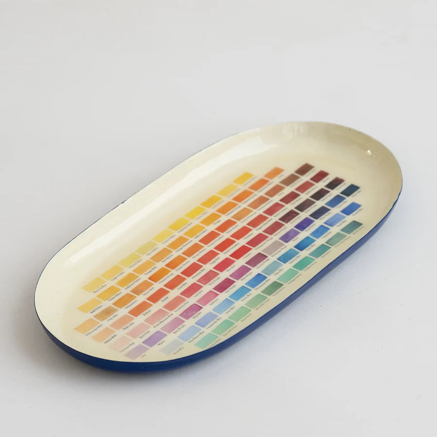 Nomenclature of Colors Oval Enamel Tray