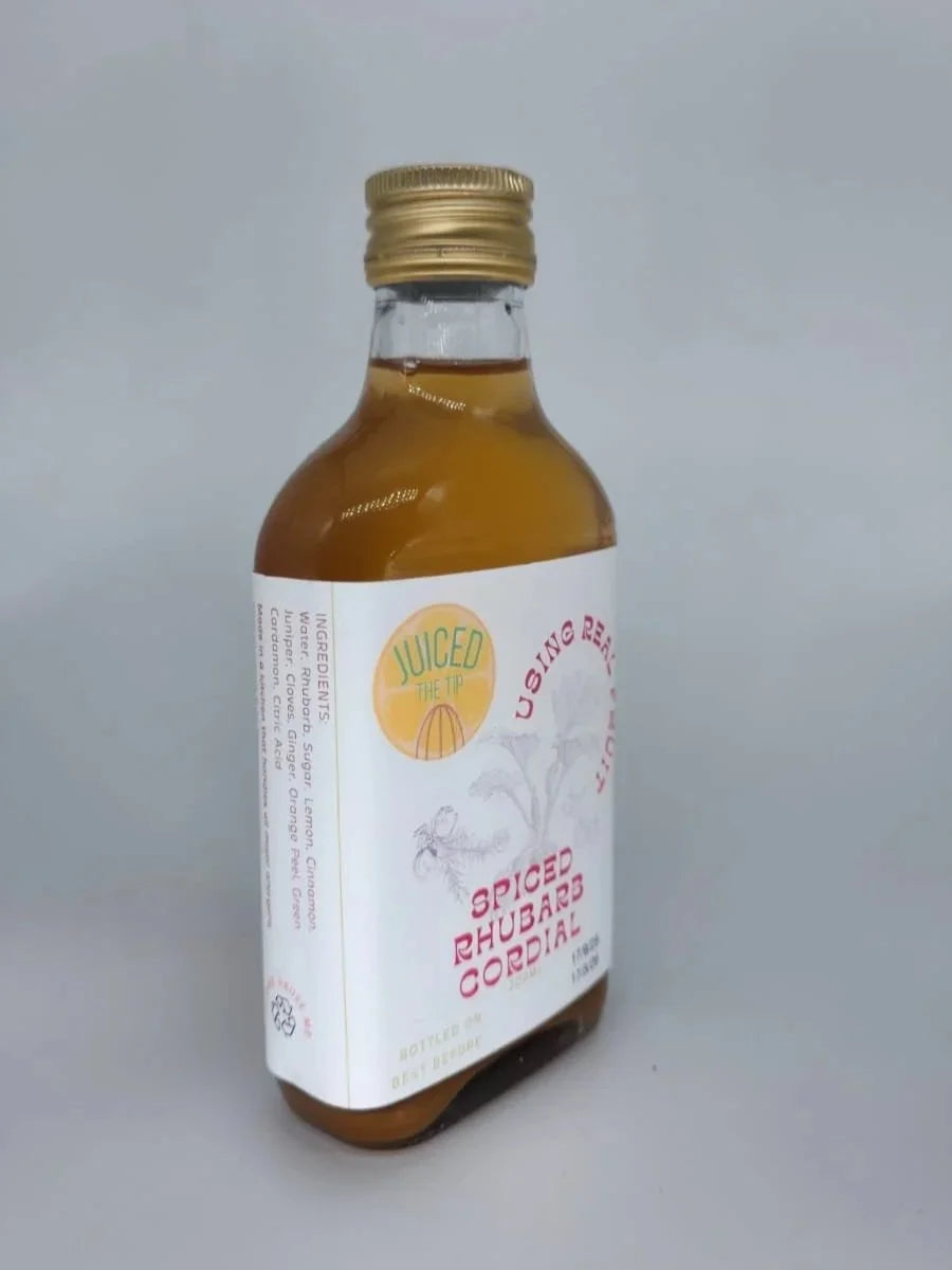 Spiced Rhubarb Cordial by Juiced the Tip