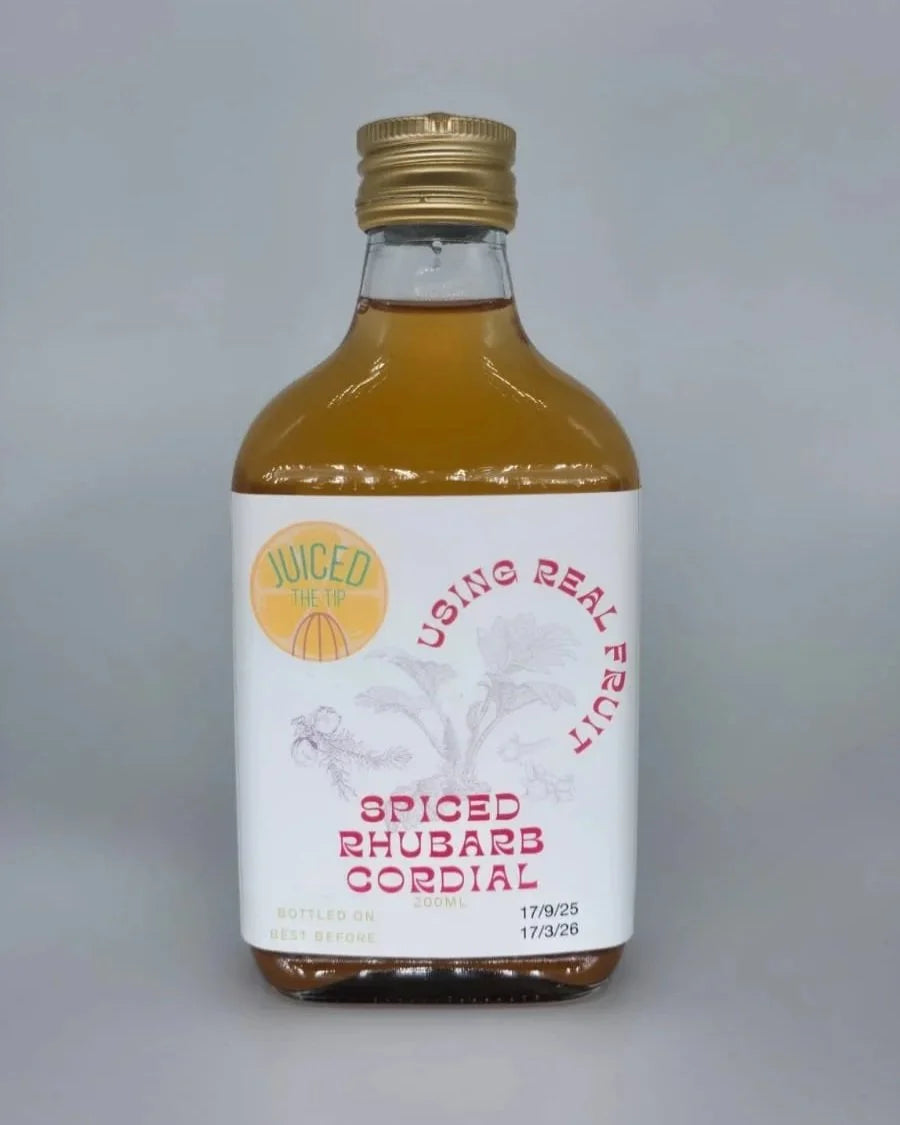 Spiced Rhubarb Cordial by Juiced the Tip
