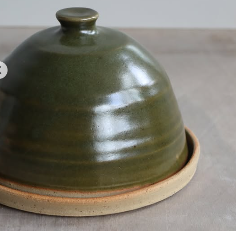 Butter Dish in Moss by Hannah Burgess
