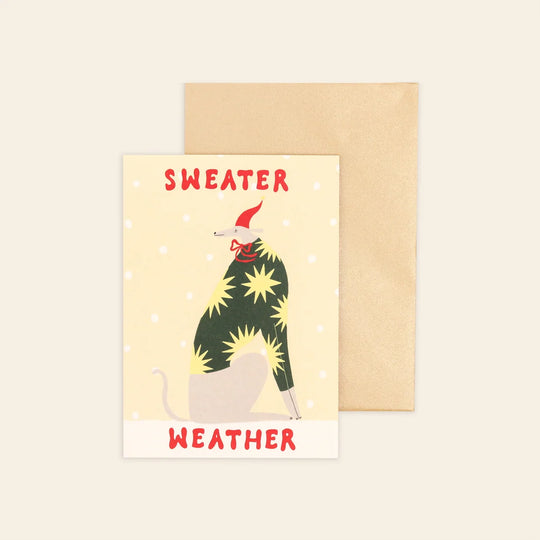 Sweater Weather Christmas Card by Little Black Illustrations