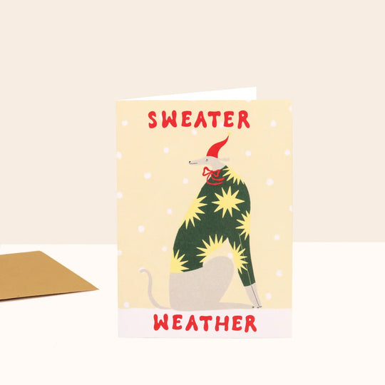 Sweater Weather Christmas Card by Little Black Illustrations