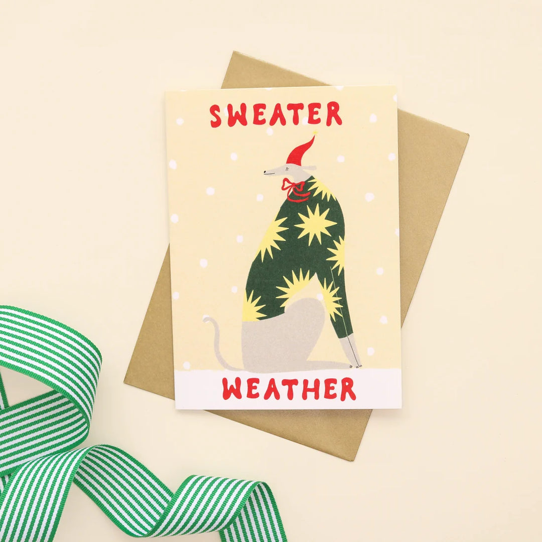 Sweater Weather Christmas Card by Little Black Illustrations