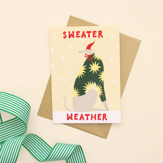 Sweater Weather Christmas Card by Little Black Illustrations