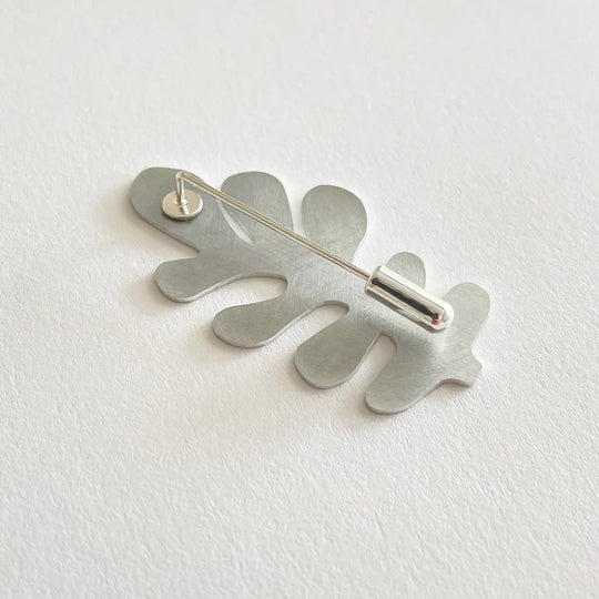 Silver Aluminium Brack Pin by Tom Pigeon