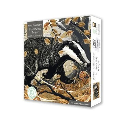 Blustery Day Badge Jigsaw by Angela Harding