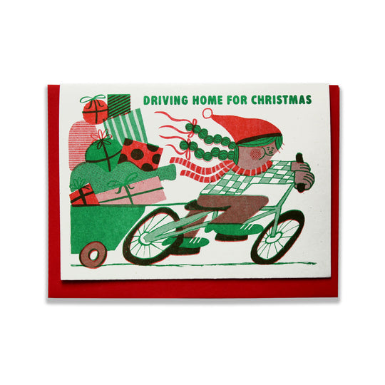 Driving Home for Christmas Card by Rebecca Buchanan
