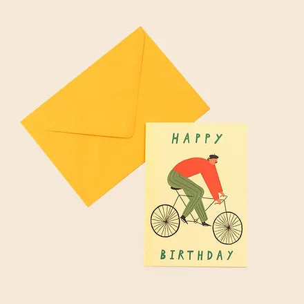 HBD Cyclist Greetings Card