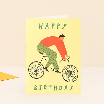 HBD Cyclist Greetings Card