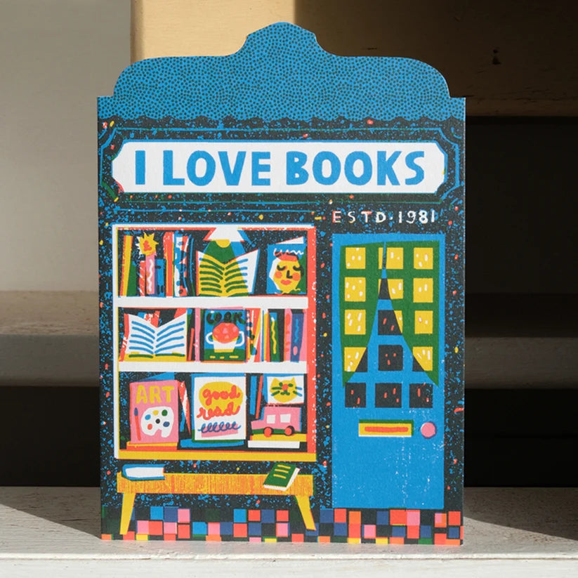 Book Shop Shaped Card