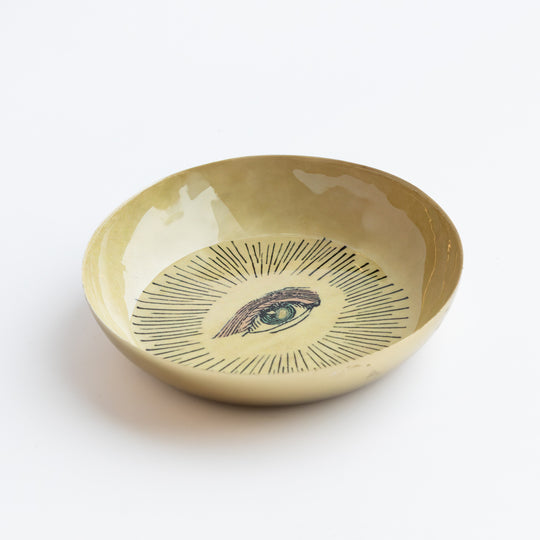 Small round Enamel Tray by Roomy Town, Eye