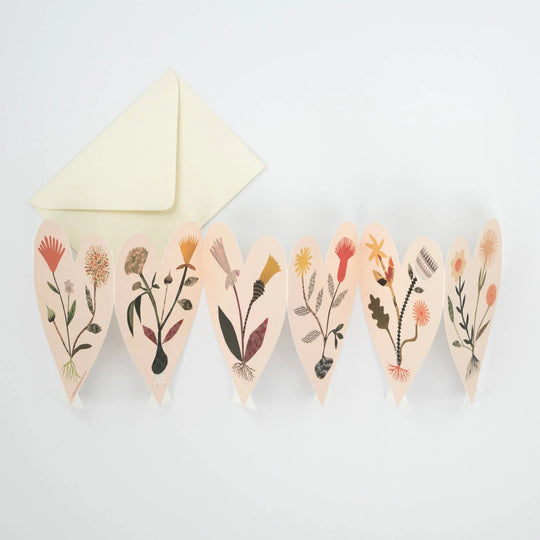 Hearts Concertina Card by Hadley