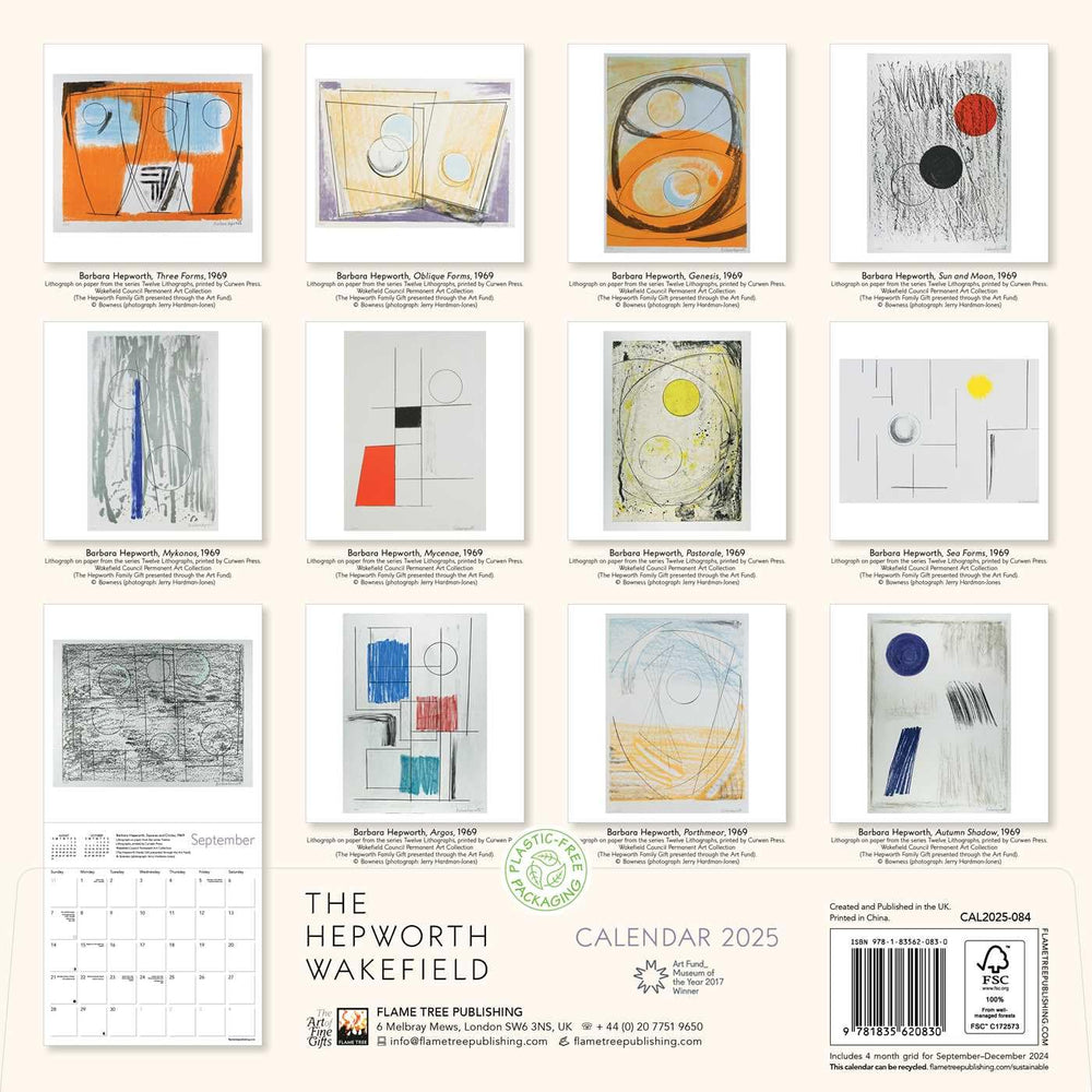 Barbara Hepworth: Twelve Lithographs Wall Calendar 2025