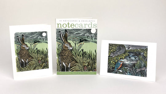 Hidden Hares / Kingfisher Notecard set