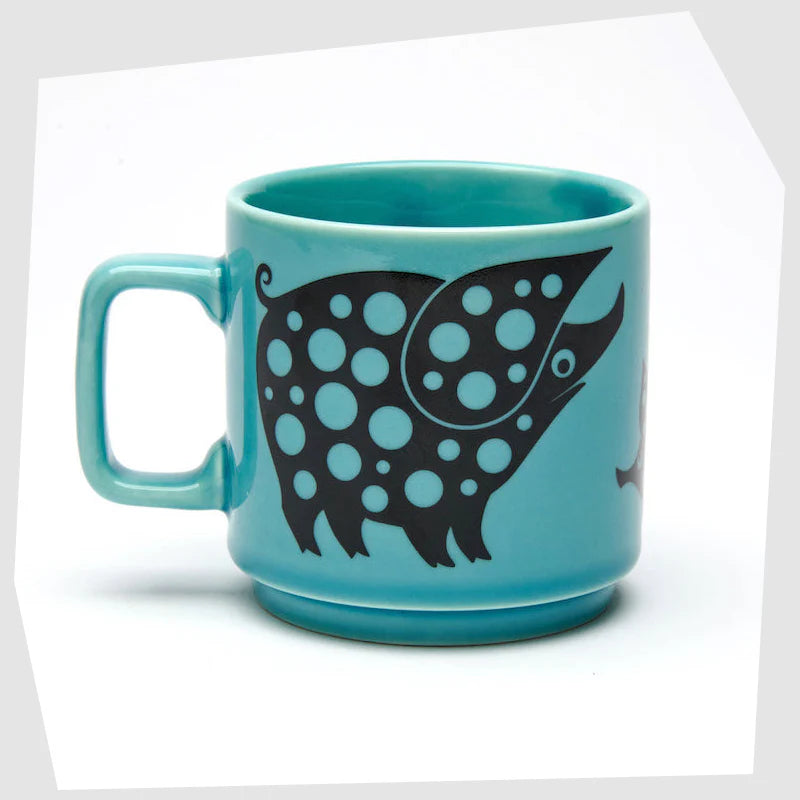 Hornsea Mug Pig Family Teal