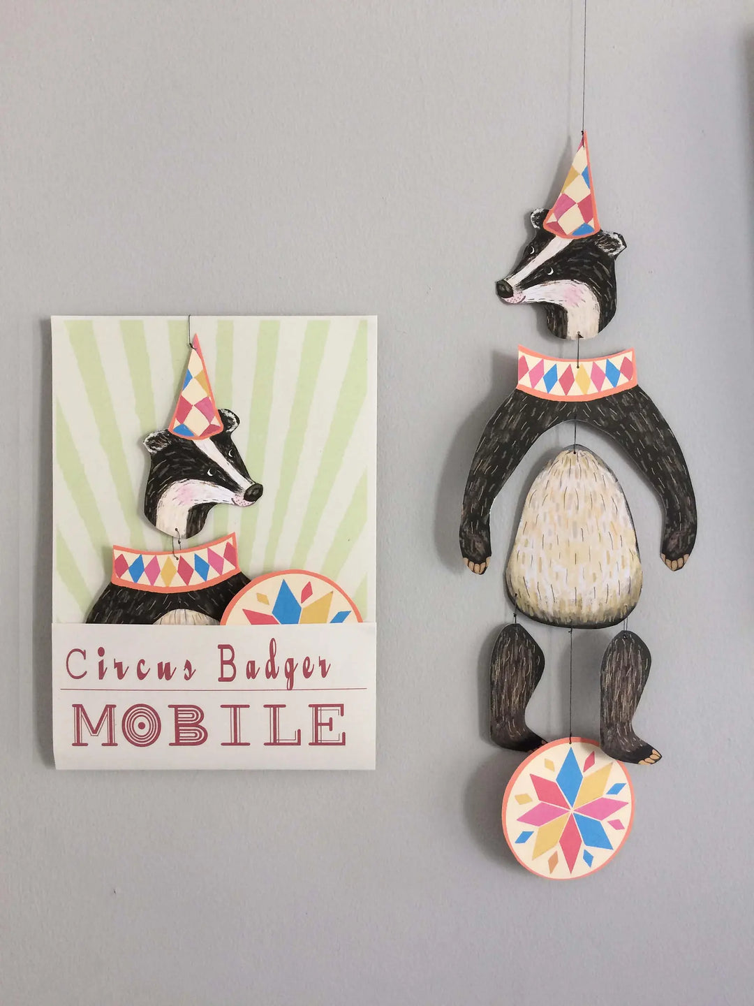 Circus Badger Mobile by Wini Tapp