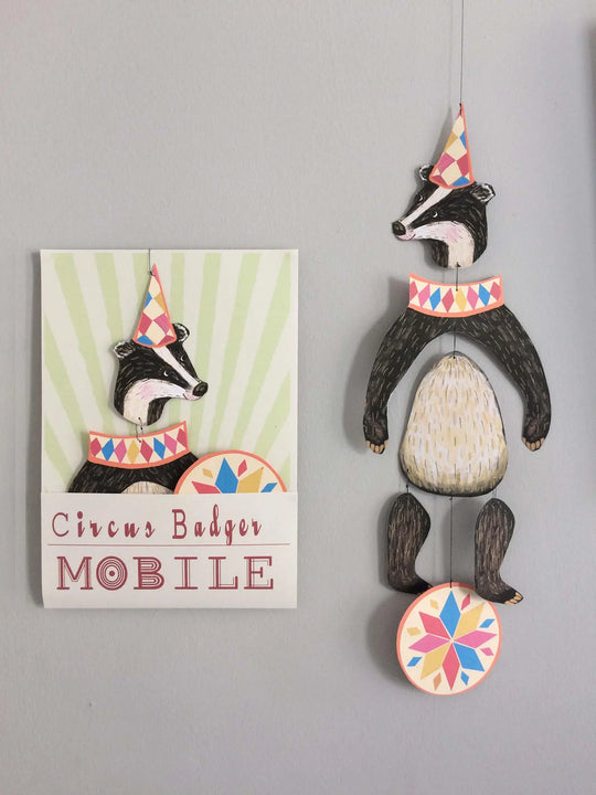 Circus Badger Mobile by Wini Tapp