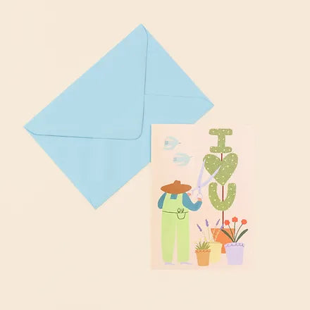 I Love You Gardener Greetings Card