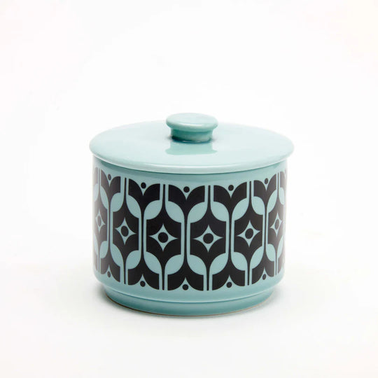 Magpie X Hornsea Lidded Bowl Teal Heirloom