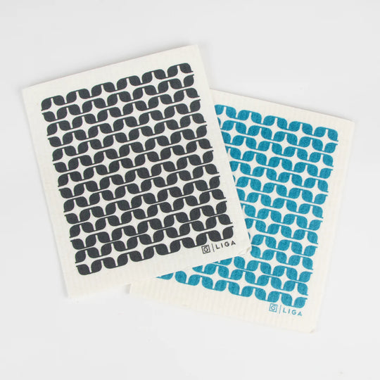 Set of 2 Dish cloths Hornsea Geometric