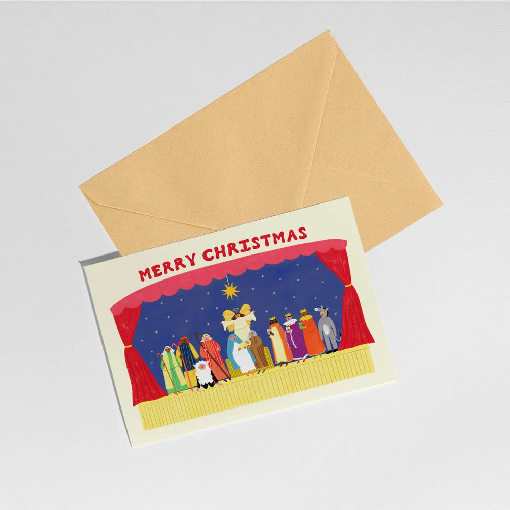 Nativity Christmas Card by Little Black Cat Illustrations