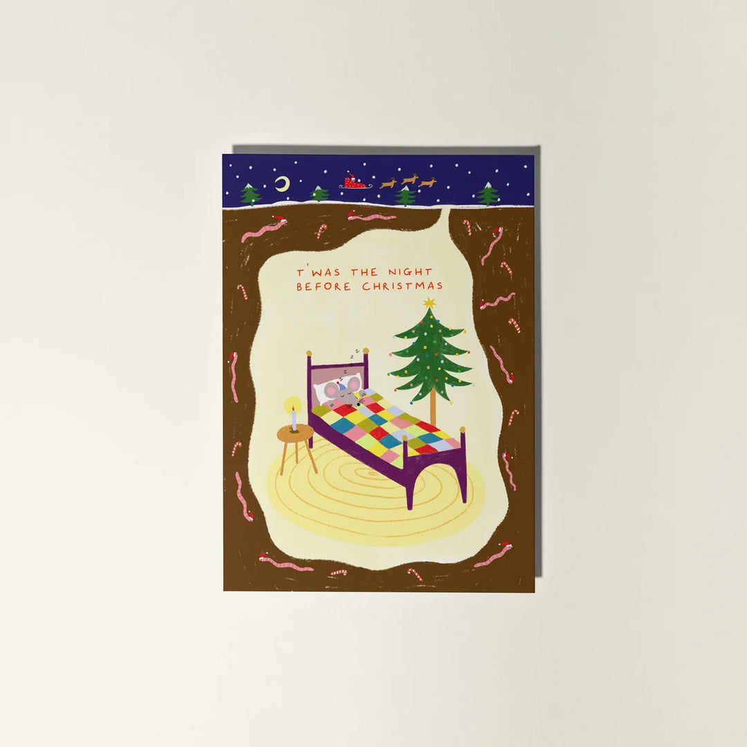 T'was the Night Before Christmas Card by Little Black Cat Illustrations