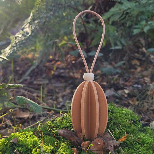 Oval 3D print bauble by Will Sharp