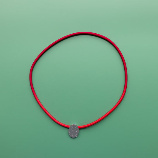 Dotty Pebble Necklace in Lions Mane by Gilly Langton