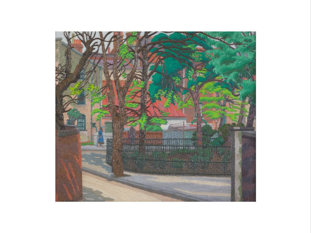 Charles Ginner, Pond Square, Highgate, 1932