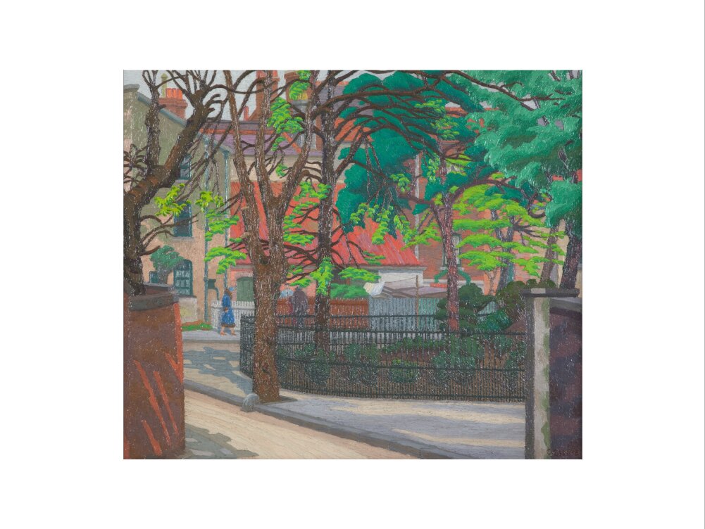 Charles Ginner, Pond Square, Highgate, 1932