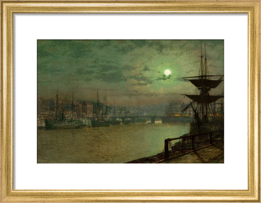John Atkinson Grimshaw, Baiting the Lines, Whitby, 1884