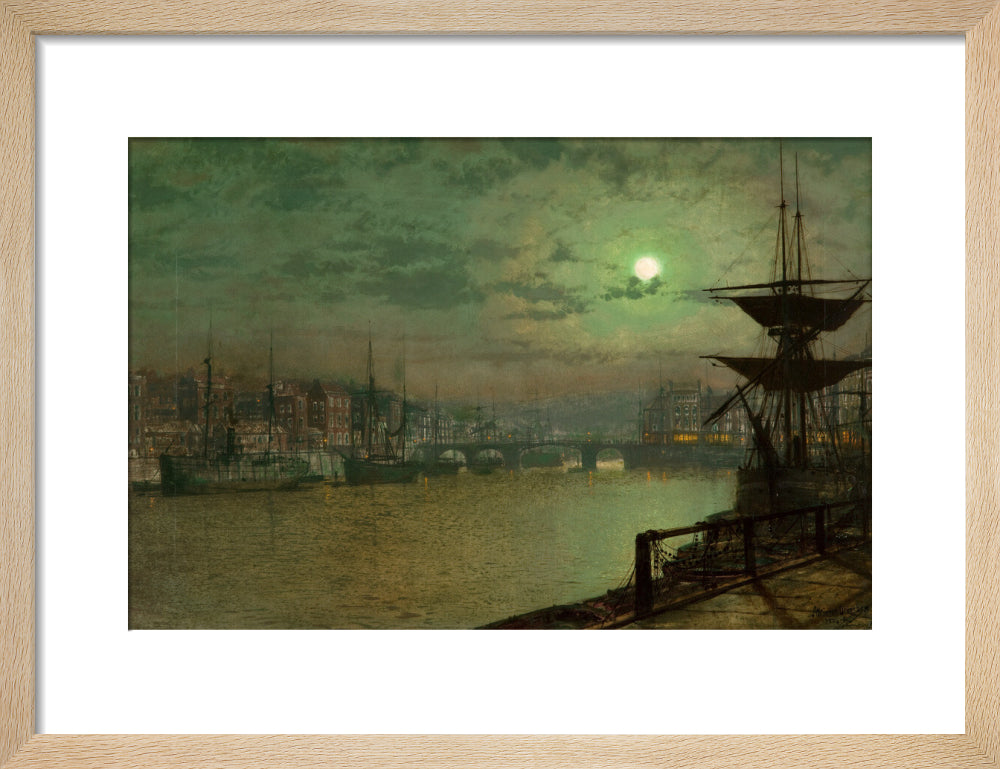 John Atkinson Grimshaw, Baiting the Lines, Whitby, 1884