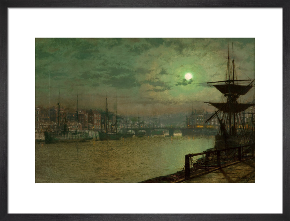 John Atkinson Grimshaw, Baiting the Lines, Whitby, 1884